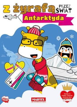 shumee Okoli sveta z žirafo. Antarktika.