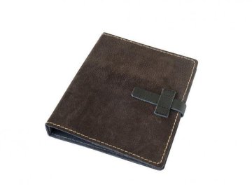 Usnjeni dnevnik A5 - usnje rjave barve, temno semiš