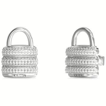 Guess Bleščeči jekleni uhani Guess My Secret JUBE05419JWRHT/U
