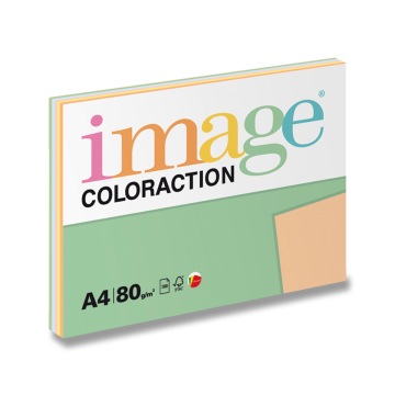 Image Barvni papir Coloraction - Mix pastel - 80 g, 5 x 20 listov