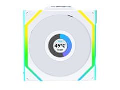 Lian Li UNI FAN SL Wireless LCD ventilator, 3 pack + kontroler, beli (12SLLCD1W3W)