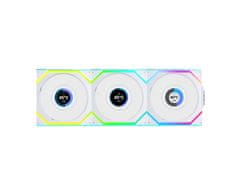 Lian Li UNI FAN SL Wireless LCD ventilator, 3 pack + kontroler, beli (12SLLCD1W3W)