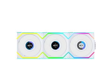 Lian Li UNI FAN SL Wireless LCD ventilator, 3 pack + kontroler, beli (12SLLCD1W3W)