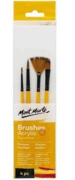 Komplet čopičev za akril 0010 PP embalaža, 4 kosi