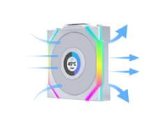 Lian Li UNI FAN SL ventilator za ohišje, 120mm, bel (12SLLCD1W1W)