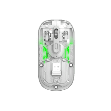 Marvo M808W PRISM 20W brezžična gaming miška, RGB, prosojna