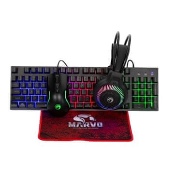 Marvo CM416 combo set (4v1), gaming, SLO/HR postavitev, RGB