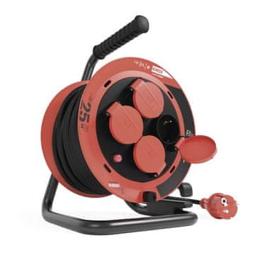 Emos P082251 zunanji kolutni podaljšek, 25 m, 4 vtičnice