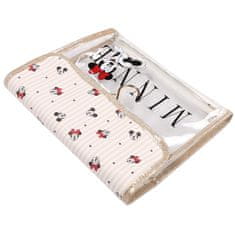 Disney Minnie Mouse Disney Prosojna TRAVEL zložljiva kozmetična torbica, PROSTORNA, obešalnik Z KAVLJEM 26x24cm Univerzalni