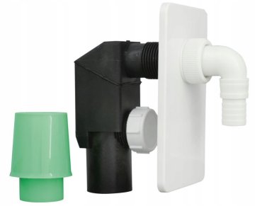 shumee SIFON ZA PRALNI STROJ, SKRIT, BEL