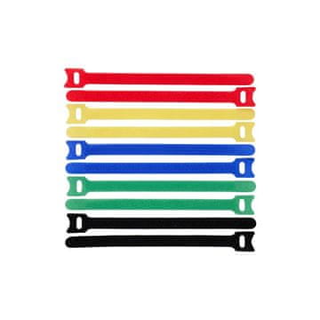 kabelske vezice z ježkom 150 mm x 12 mm, 10 kosov, večbarvne, LVT-CABLESTRAPS1512-10MULTI