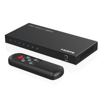 shumee HDMI MicroConnect stikalo 4K@60Hz 4x1, HDCP 2.2 z daljinskim upravljalnikom, MC-HDMISWITCH0401-4K