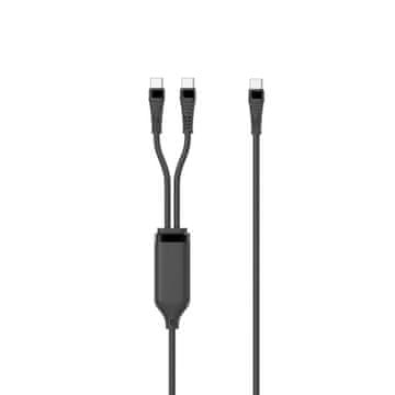 MicroConnect razdelilnik 1x USB-C na 2x USB-C PD100W, 1,55 m, MC-2XUSBC-100W