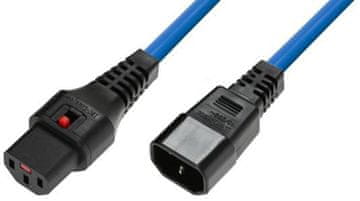 MicroConnect Zaklepni kabel MicroConnect IEC C13 do C14, 0,5 m, MC-C13C14LOCK-0.5MB