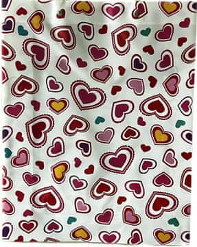 shumee Darilna vrečka s pisanimi srčki - popoln dodatek za dekleta in ženske, dekorativna darilna vrečka, originalna embalaža, dimenzije 39x31x9 cm