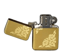 shumee Elegantni zlati bencinski vžigalnik z gravuro Gentelo