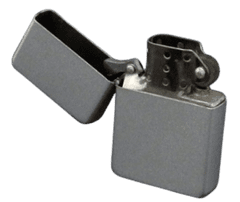 shumee Gentelo luksuzni bencinski vžigalnik mat srebrn