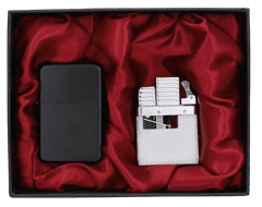 shumee Črni bencinski vžigalnik v kompletu z 2-v-1 polnilom za plin Gentelo