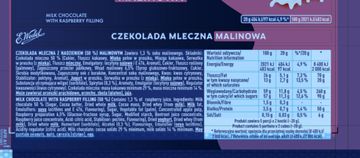 shumee E.Wedel Mlečna čokolada z malino 100 g