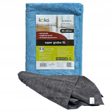 shumee KRPA ZA TLA Mikrovlaken VPOJNA VELIKA XL 50x60 cm MOČNA PROFI KOKO