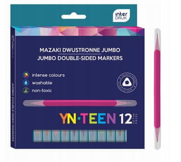 shumee TRIKOTNI JUMBO FLOMASTRI, DVOJNI, 12 BARV, 4740