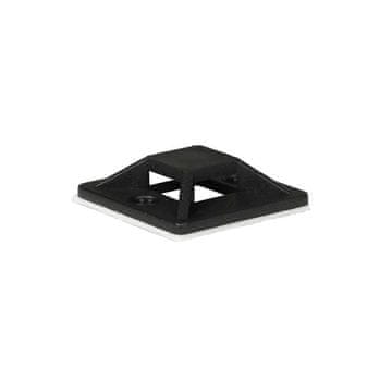 shumee Samolepilni nosilci kabelskih vezic Lanview, 25 mm x 25 mm, paket 50 kosov, črne barve, LVT-CABLEMOUNT-50B