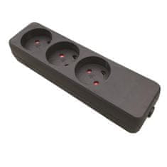Plastic 3-vtični razdelilnik K, črne barve, Z66000109-PA01