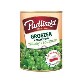 shumee Pudliszki Konzerviran zeleni in sočni grah 400 g