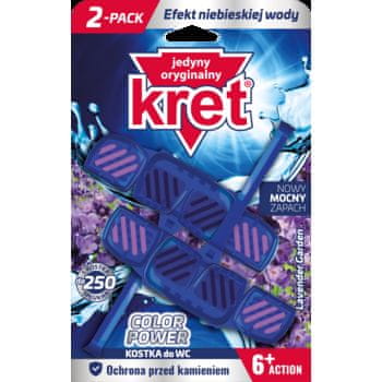 shumee KRET Kocka za WC školjko Color Power Lavender Garden 2x40g