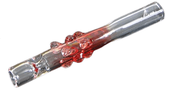 shumee Elegantna steklena pipa z velikimi pikami, 9 cm debelo steklo