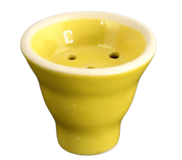 shumee Posoda za nargilo za šišo keramična majhna rumena