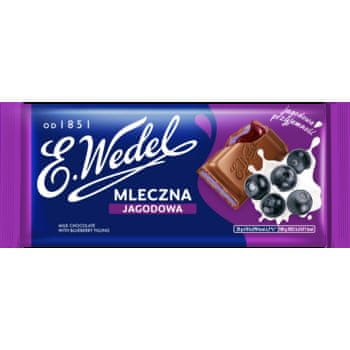 shumee E.Wedel Mlečna čokolada z borovnicami 100 g