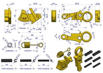shumee Komplet za popravilo kljuke Cat-2S WARYŃSKI