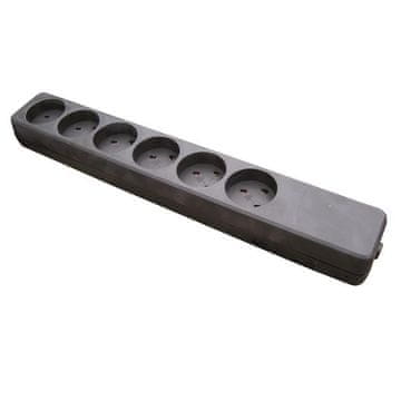shumee Garbot Plastična 6-vtičnica podaljšek K-IT črne barve RAS605BL, Z66000112-PA01