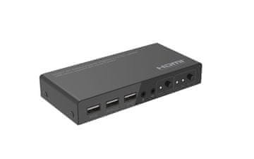 MicroConnect HDMI KVM stikalo 4K@60Hz, 2x1, 4:4:4, MC-HDMIKVM0201-4K