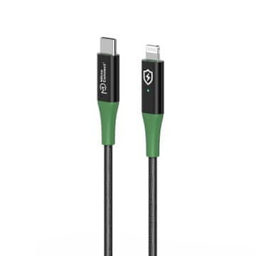 MicroConnect MicroConnect Smart Charge MFI USB-C na Lightning kabel 2 m črno-zelen, MC-SMART USB CL-2