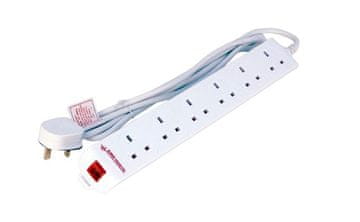 shumee MicroConnect 6-polna prenapetostna zaščita, 2M, bela, Združeno kraljestvo, MC-UKSURGESTRIP6-2M
