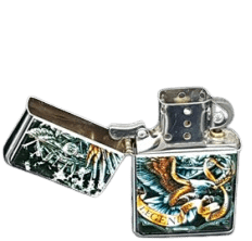 shumee Bencinski vžigalnik Gentelo z motivom orla v elegantni embalaži