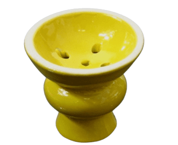 shumee Posoda za nargilo za šišo keramična velika rumena