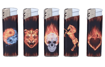 shumee Komplet 5 klasičnih piezo plinskih vžigalnikov Fire Power