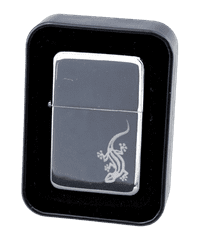 shumee Bencinski vžigalnik v darilni škatli z gravuro Salamander