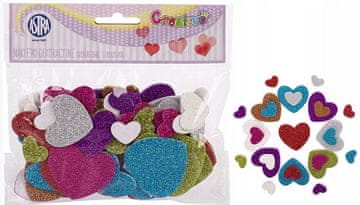 shumee DEKORATIVNE NALEPKE Z BLEŠČICAMI V OBLIKOVANJU SRČKOV 335117009