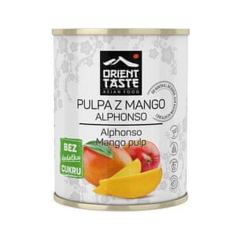 shumee Mangova pulpa, naravna, 850 ml, okus Alphonso Orient. Pasteriziran izdelek.
