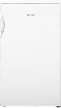 shumee Gorenje RB492PW, hladilnik E, prostostoječi, višina 84,5 cm, neto prostornina hladilnika 107 l, neto prostornina zamrzovalnika 13 l, bel