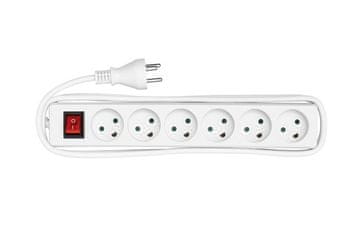 MicroConnect 6-polni danski podaljšek za vtičnico, 3 m