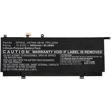 shumee Baterija za prenosnik HP Spectre X360, Li-Pol 59,29 Wh, 15,4 V, 3850 mAh, črna, MBXHP-BA0262