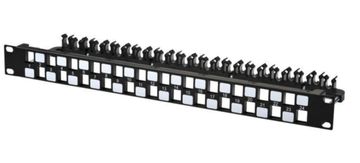 shumee Patch panel 24-port LAN Cat6a STP 1U za 19" rack, LVN127597