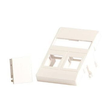 shumee Lanview 2x Keystone stenska plošča za vtičnico Clicline 50x75 mm bela, LVN127866