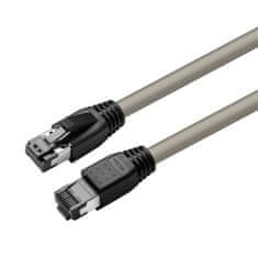 shumee MicroConnect CAT8.1 S/FTP, 10 m, siv, zaščiten LSZH, AWG 24