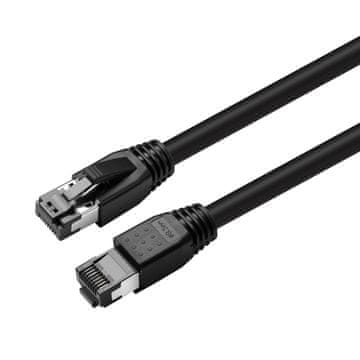 shumee MicroConnect CAT8.1 S/FTP 0,50 m črne barve, zaščiten, LSZH, AWG 24